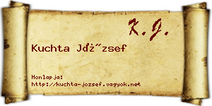 Kuchta József névjegykártya